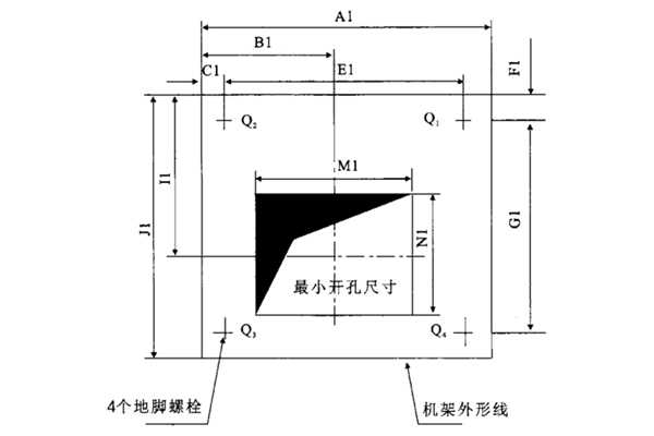 40T单调点卷扬启闭机基础预埋件安装布置图（QPQ型和QPK型）