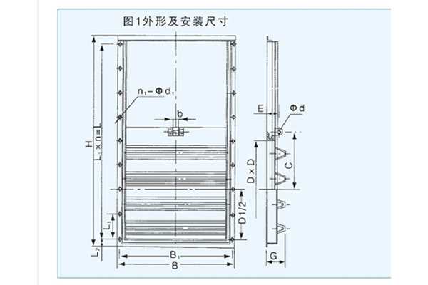 不锈钢闸门HZM外形结构图