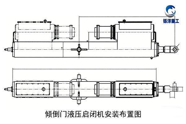 液压上翻门配套液压启闭机安装布置结构图